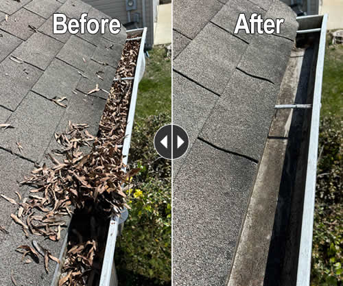 Baytown Gutter Cleaning and Brightening Washing Final Inspection